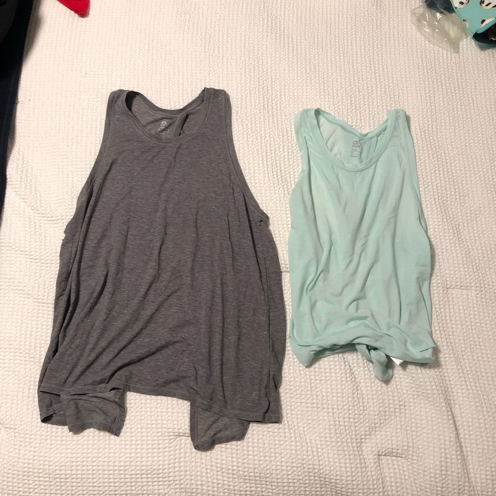 GAP Gray and Light Blue Workout Tank Tops